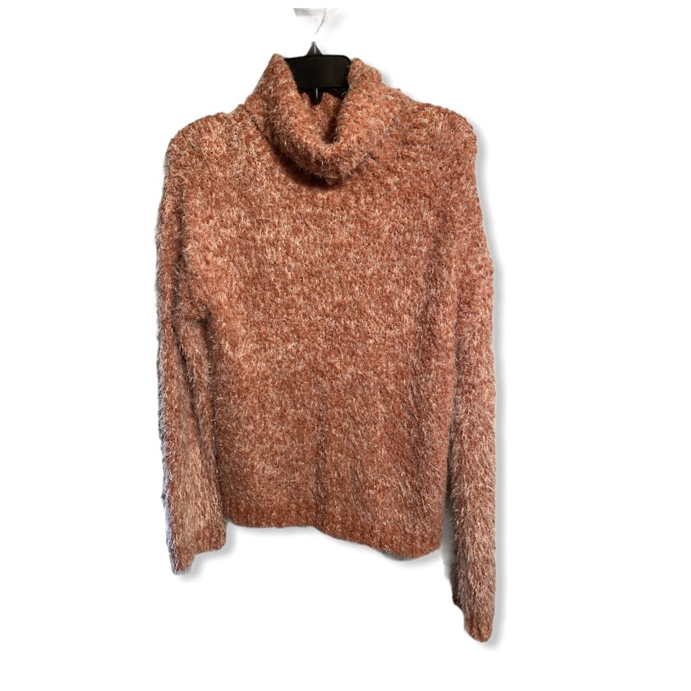 Abound Fuzzy Knit Turtleneck Sweater Tan - Picture 1 of 10